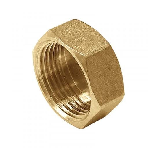 Заглушка латунная никелированная, с внутренней резьбой, РУ 16 ОПТ фото 1