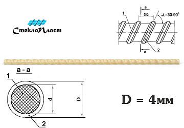Стеклопластиковая арматура 4мм АКС-4 ГОСТ ОПТ фото 1