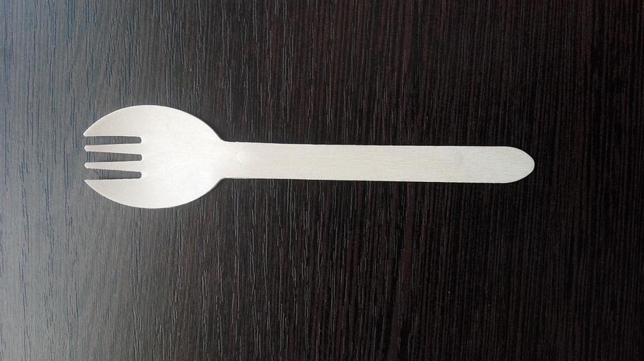 Ложка-вилка одноразовая 160 мм ОПТ фото 4