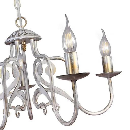 Люстра подвесная «Аврора» белое золото ОПТ фото 3