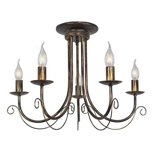 Люстра потолочная 5 ламп черное золото ОПТ фото 1