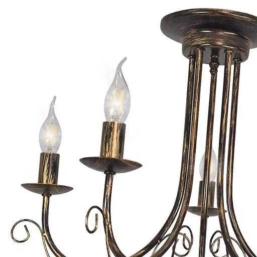 Люстра потолочная 5 ламп черное золото ОПТ фото 2