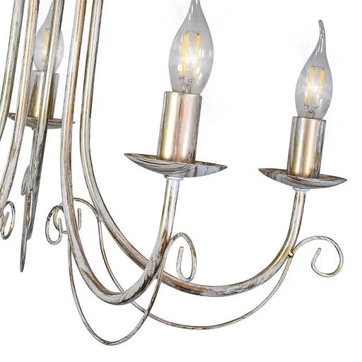 Люстра потолочная 5 ламп белое золото ОПТ фото 3