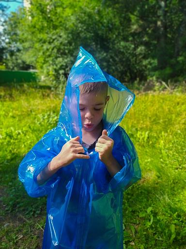 Детский плотный дождевик на липучках шитый фото 3