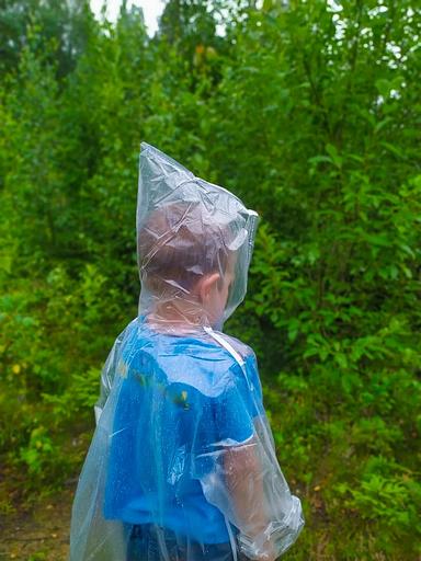 Детский плотный дождевик на липучках шитый, прозрачный фото 2