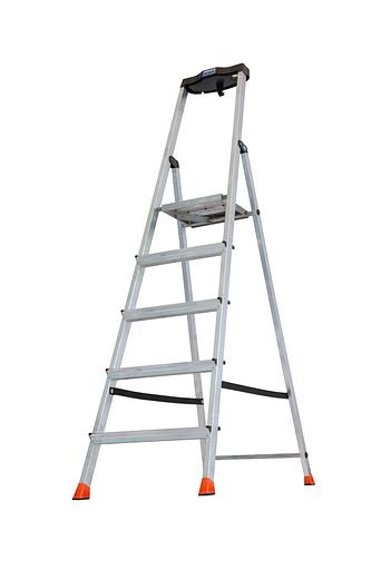 Стремянка с большой полкой, 5 ступеней SAFETY фото 3