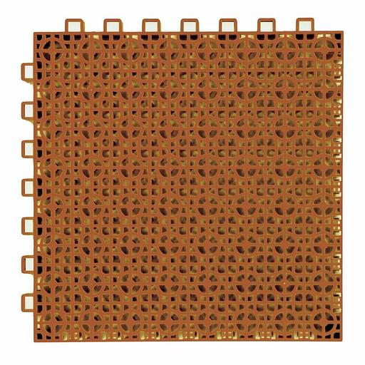 Клевер-Спорт – модульное спортивное покрытие, Цвет Коричневый RAL 8025, Толщина модуля 20 мм. фото 1