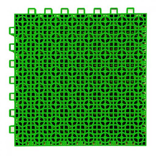 Клевер-Спорт – модульное спортивное покрытие, Цвет Зеленый RAL 6029, Толщина модуля 20 мм. фото 1