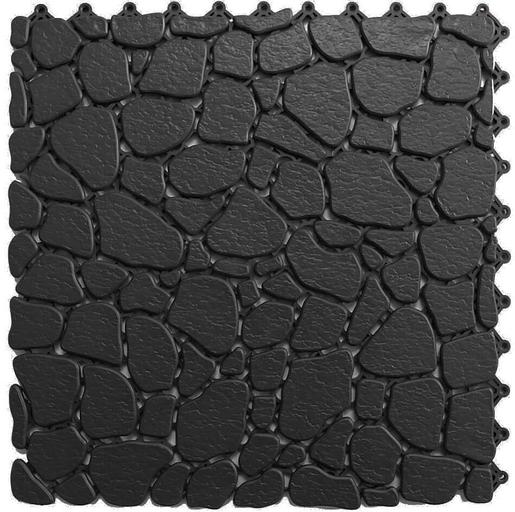 Aqua Stone – антискользящее дренажное покрытие, Цвет Черный RAL 9005, Толщина модуля 10 мм. фото 1