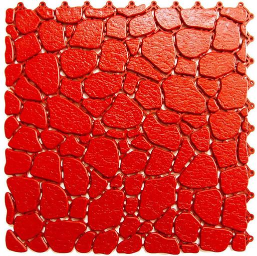 Aqua Stone – антискользящее дренажное покрытие, Цвет Красный RAL 3020, Толщина модуля 10 мм. фото 1