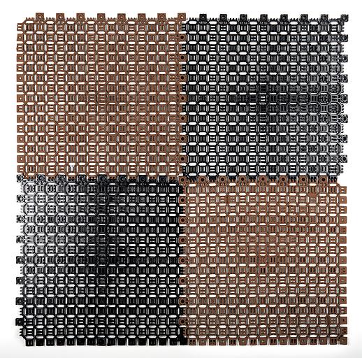 Sold Clean - уличное грязезащитное покрытие, Цвет Коричневый RAL 8025, Толщина модуля 9 мм. фото 1