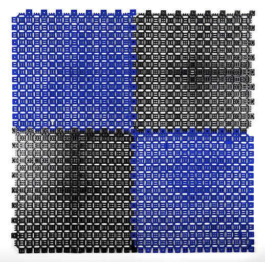 Sold Clean - уличное грязезащитное покрытие, Цвет Синий RAL 5005, Толщина модуля 9 мм. фото 1