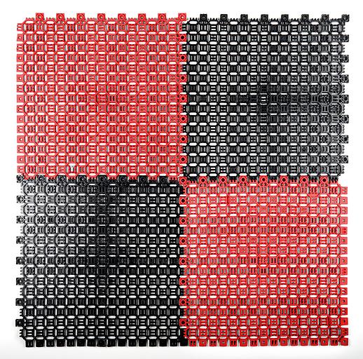 Sold Clean - уличное грязезащитное покрытие, Цвет Красный RAL 3020, Толщина модуля 9 мм. фото 1