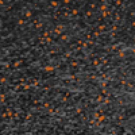 Резиновое покрытие Rubblex Sport Puzzle 1000x1000 MIX - каучуковая крошка, Цвет Оранжевый и черный, Толщина модуля 10 мм. фото 1