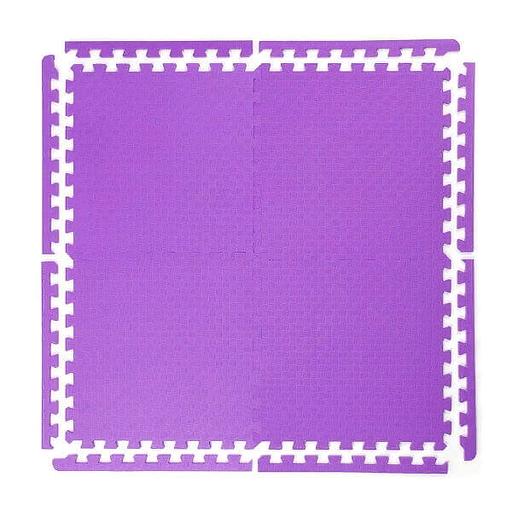 Мягкий пол "Спорт" Универсальный 50x50 см, толщина 1,4 см, тиснение плетенка, Цвет Фиолетовый, Толщина модуля 14 мм фото 1