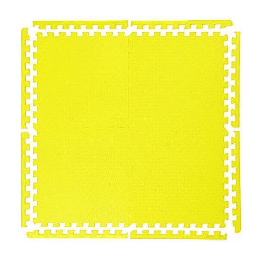 Мягкий пол "Спорт" Универсальный 50x50 см, толщина 1,4 см, тиснение плетенка, Цвет Желтый, Толщина модуля 14 мм фото 1