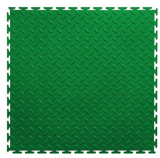 Резиновая плитка Rubber Grain, Цвет Зеленый RAL 6029, Толщина модуля 9 мм. фото 1