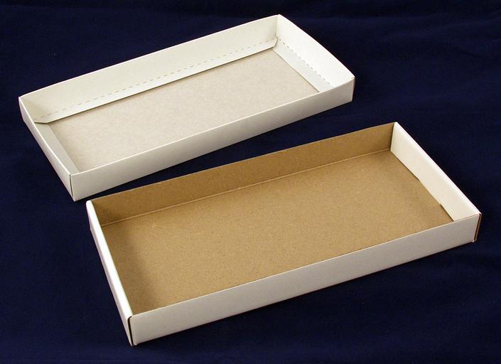 Коробка универсальная, белая, без печати, 260*120*30мм, крышка -картон, дно- м/гофр фото 1