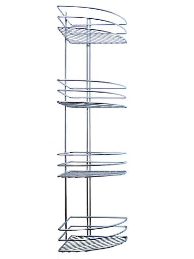 Полка для ванной комнаты «Консулл», 4-ярусная, угловая, овал, 200х200х755 мм, хром, арт. 4894-4/ХПУОВ-4 Опт фото 1