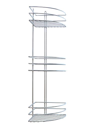 Полка для ванной комнаты «Консулл», 3-ярусная, угловая, овал, 200х200х660 мм, хром, арт. 4894-3/ХПУОВ-3 Опт фото 1