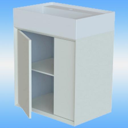 Шкаф подвесной Astra-Form ФРЕЙМ 60 с накладной раковиной, 1 дверь 600х730х400 фото 1