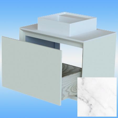 Шкаф подвесной Astra-Form ФРЕЙМ 80 BC с накладной раковиной, 1 ящик 800х568х500 фото 1