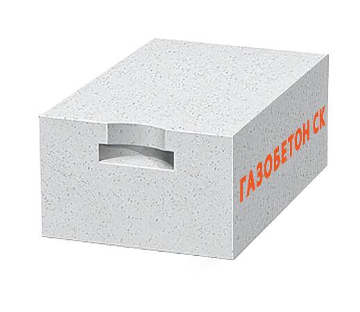 Газобетон СК cтеновой прямой с захватом для рук D400 600x250x400 мм фото 1