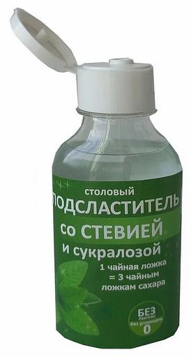 Сахарозаменитель жидкий «Сладис» со стевией и сукралозой 120 мл ОПТ фото 2