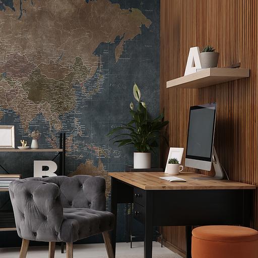 Обои World map опт фото 7