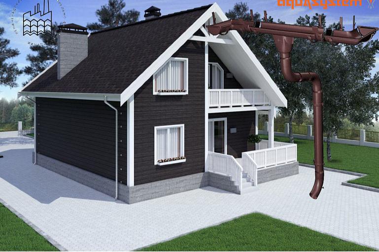 Водосточная система AquaSystem 125/90 PURAL (комплектация на дом 6×7) опт фото 1