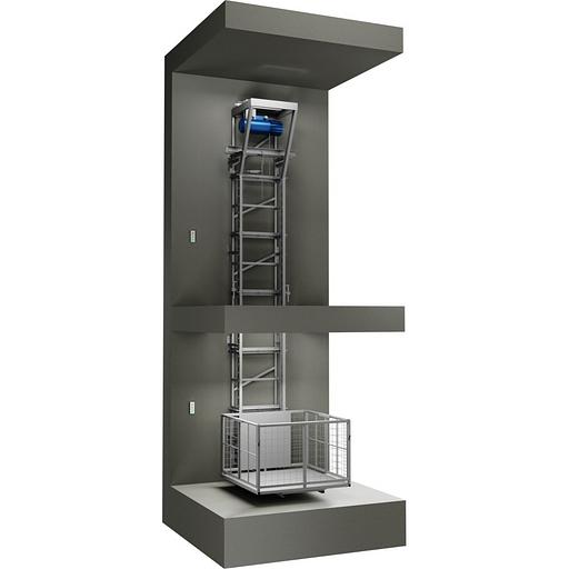 Мачтовый подъёмник канатный с электротельфером фото 1