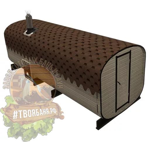 Квадро баня-бочка Сосна 6 м (3 отделения) фото 1