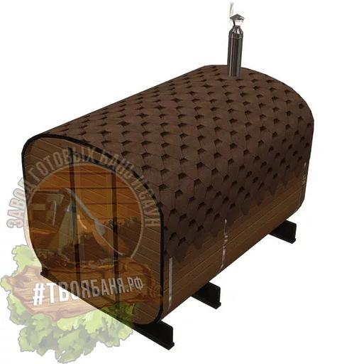 Квадро баня-бочка кедр 3 м (2 отделения) фото 1