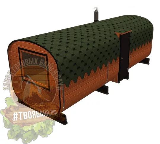 Квадро баня-бочка кедр 6 м (3 отделения) фото 1