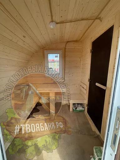 Квадро-овальная баня-бочка из сосны 2,5м фото 2