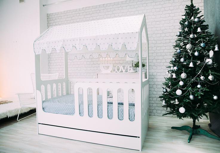 Кровать-домик с ящиком ЛДСП ОПТ фото 2