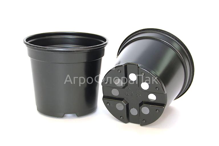 Горшок технический для рассады и цветов круглый, черный, 520 мл (толщина ленты 0,8 мм) ОПТ фото 1