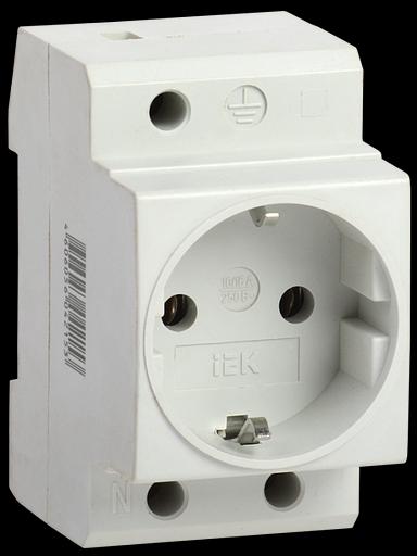 Розетка на DIN-рейку с заземлением контактов РАр 10-3-ОП фото 1