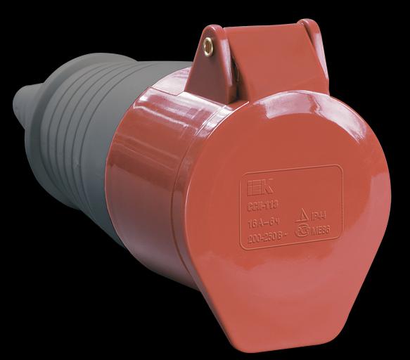 Розетка кабельная 32А 3Р+N+Е IР44 переносная 380В 225 фото 1