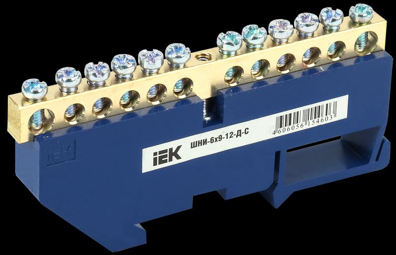 Шина нулевая на DIN-изолятор ШНИ-6х9-12-Д-С фото 1