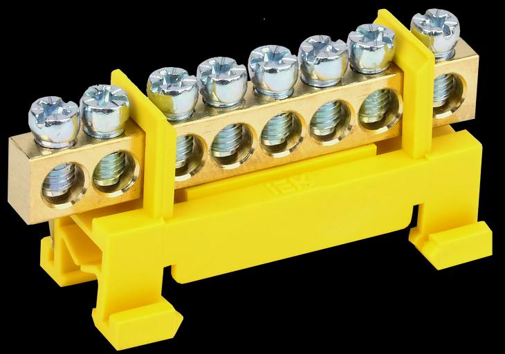 Шина PE земля на DIN-изоляторе типа Стойка ШНИ-6х9-8-С-Ж фото 1