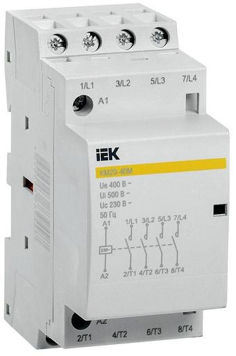Контактор модульный КМ20-40М AC IEK (MKK11-20-40) фото 1