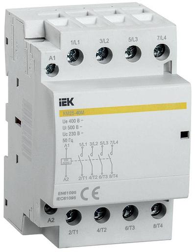 Контактор модульный КМ25-40M АС/DC 4п (MKK21-25-40) фото 1