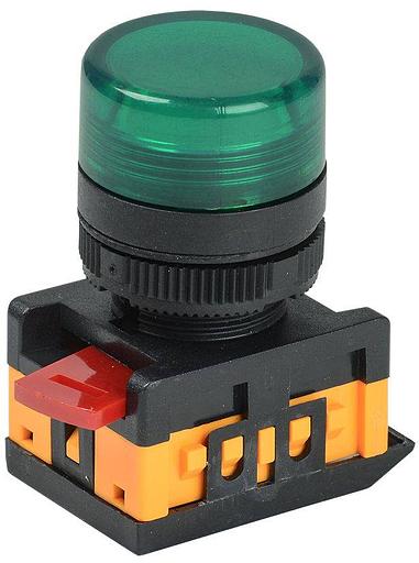 Лампа AL-22TE сигнальная зеленая с подсветкой неон 240В фото 1