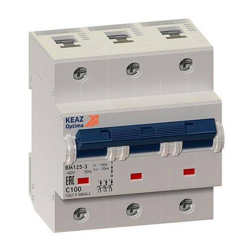Выключатель автоматический OptiDin ВМ125-3C125-8ln-УХЛ3 (138546) фото 1