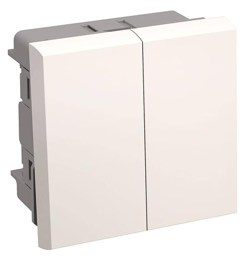 Выключатель двухклавишный на 2 модуля ВК1-22-00-П фото 1