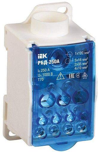 Блок распределительный на DIN-рейку РБД-250А (RBD-250) фото 1