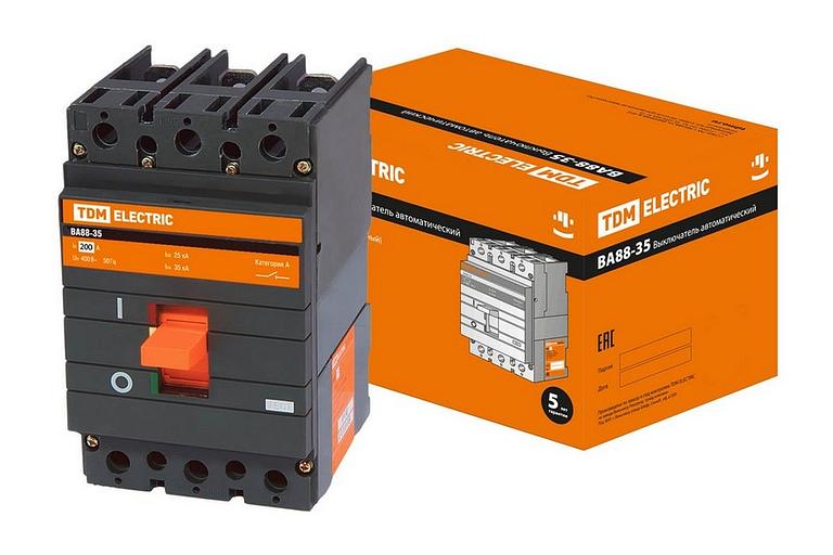 Автоматический выключатель ВА88-35 трехполюсной 200А 35кА (SQ0707-0016) фото 1