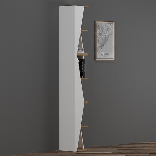 Стеллаж угловой «Астион» 2100×316×316 белый / дуб бунратти опт фото 6