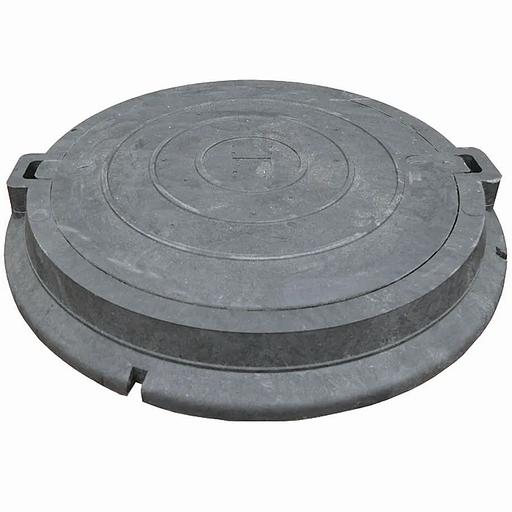 Люк полимер-песчаный ЛМУ А 30-750 черный фото 1